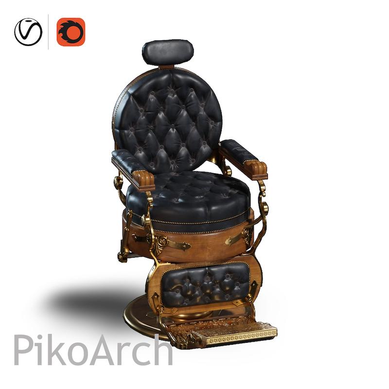 دانلود مدل سه بعدی صندلی آرايشگاهي لاکچري