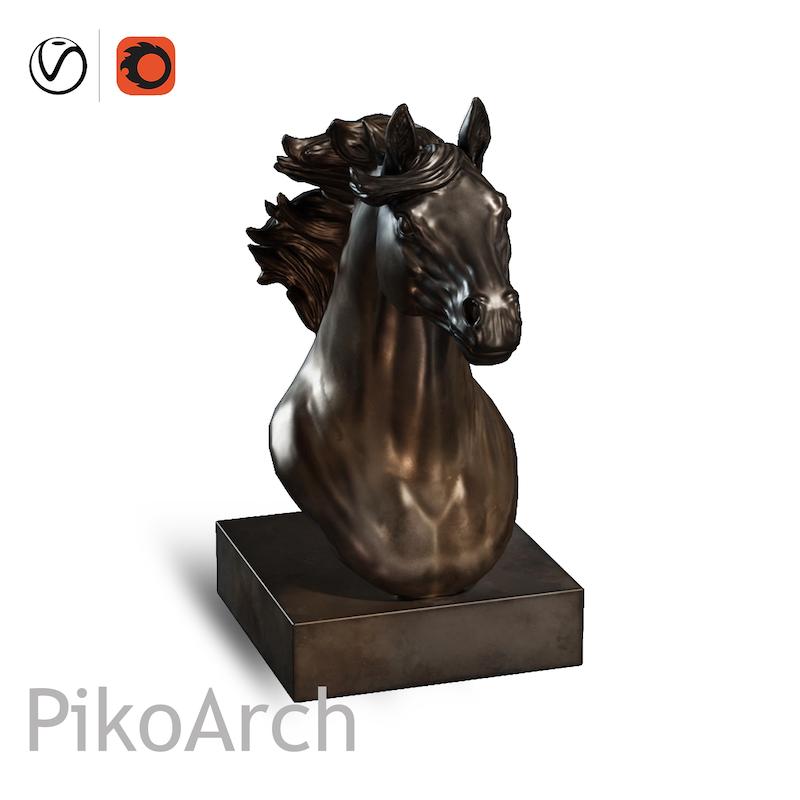 دانلود مدل سه بعدی مجسمه دکوری اسب