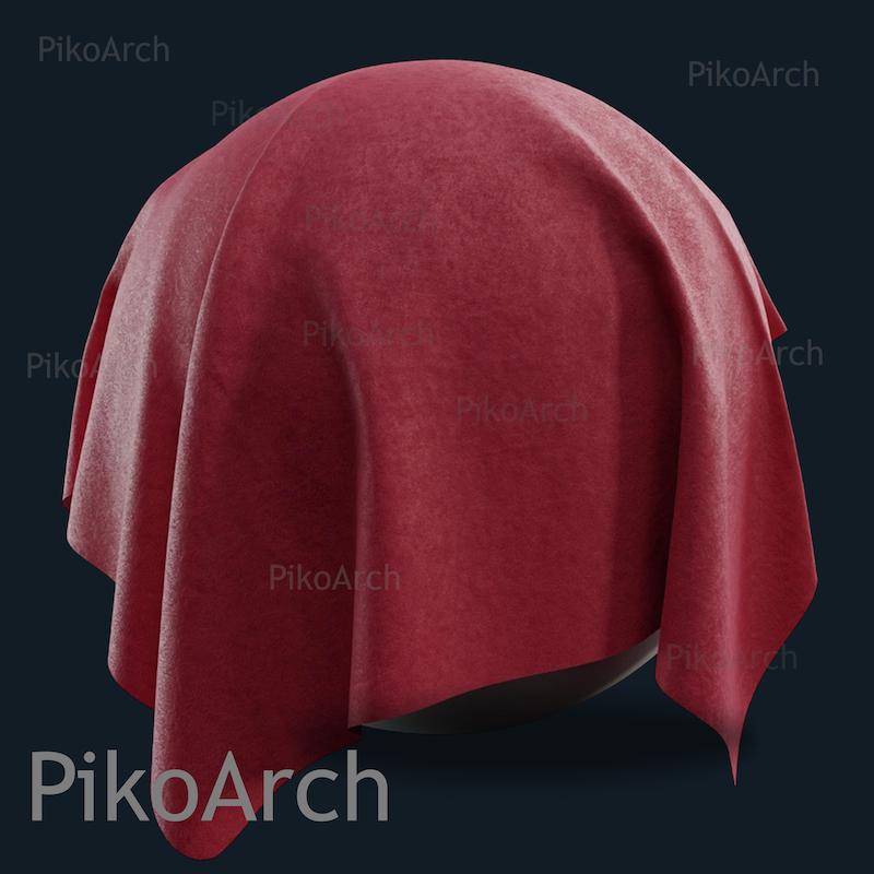 دانلود تکسچر پارچه مخمل قرمز - 8k
