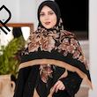 روسری نخ پنبه سیا اسکارف RNP25