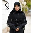 روسری نخی کریشه نگین طرح پاپیون کار شده RNKRS18