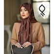 روسری حریر راه راه نگین کار شده RHMA22
