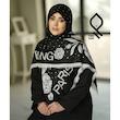 روسری نخ پنبه سیا اسکارف RNP48
