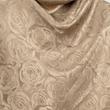روسری نخ ابریشم ژاکارد لمه دار طرح گل رز RZHA116