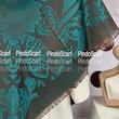 روسری نخ ابریشم ژاکارد لمه دار طرح آرمیتا RZHA07