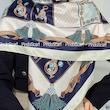 روسری ابریشم توییل کجراه سایز 120 RABTK01