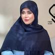 روسری نخ ابریشم ژاکارد لمه دار طرح کاملیا RZHAK04