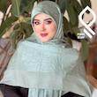 روسری نخ ابریشم ژاکارد لمه دار طرح کاملیا RZHAK05