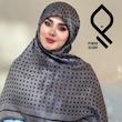 روسری نخ ابریشم ژاکارد لمه دار طرح پانیسا RZHPA05