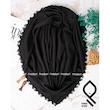 روسری نخی اسپان مشکی گیپور کار شده RNMG25