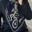 روسری حریر نخ ملانژ وارداتی RHITLA15