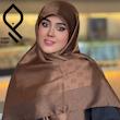 روسری نخ ابریشم ژاکارد لمه دار طرح لووه RZHLW02