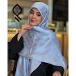 روسری نخ ابریشم ژاکارد لمه دار طرح لووه RZHLW03