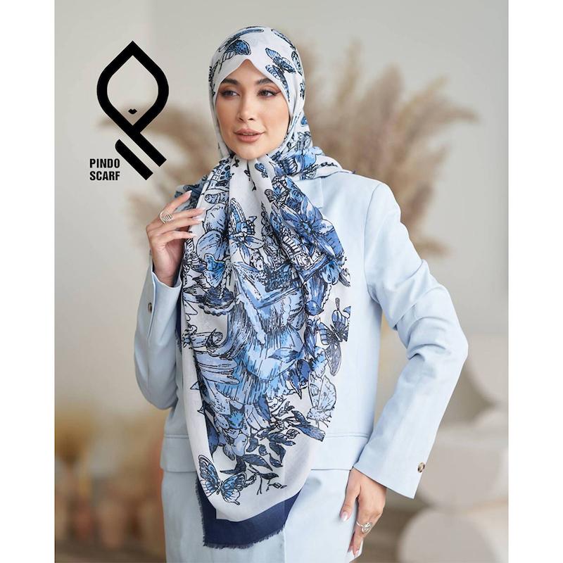 روسری نخ پنبه یونیک وارداتی RNPYNK44