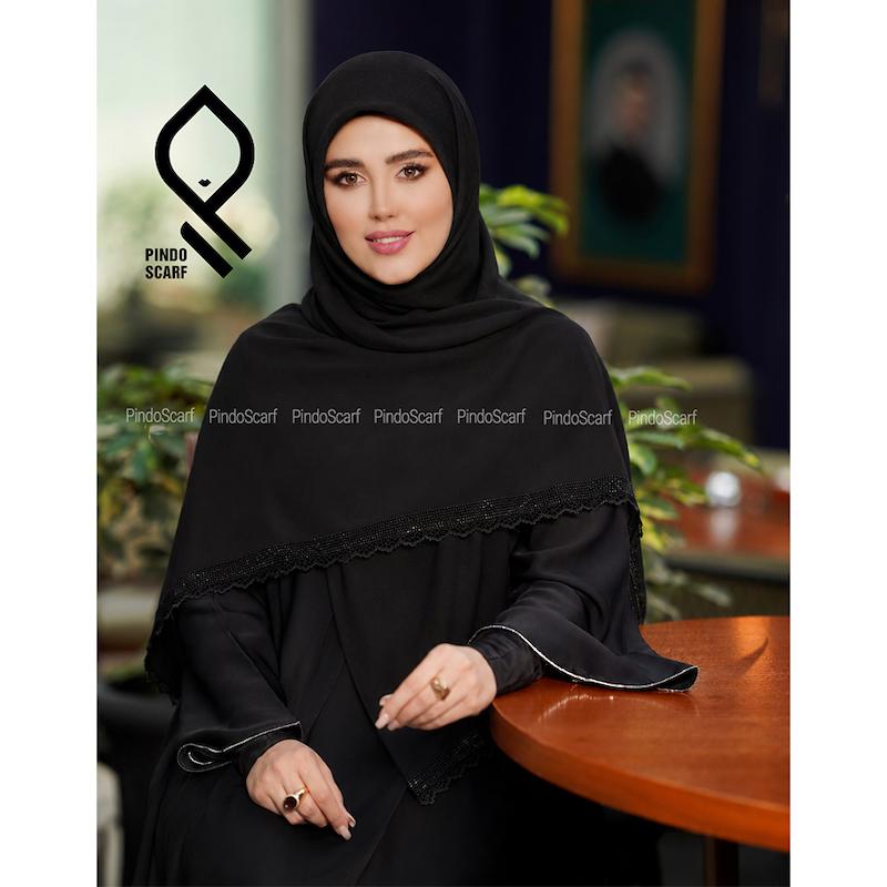 روسری نخی کریشه حاشیه کار شده RNKRS20