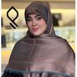 روسری نخ ابریشم ژاکارد لمه دار طرح پانیسا RZHPA11