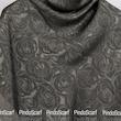 روسری نخ ابریشم ژاکارد لمه دار طرح گل رز RZHA122
