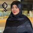 روسری نخ ابریشم ژاکارد لمه دار طرح لووه RZHLW01
