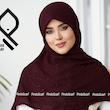 روسری نخی پلیسه اکلیلی حاشیه کار شده  RNPL31