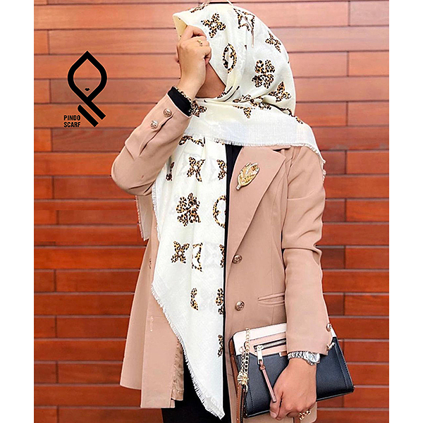 روسری نخ پنبه سیا اسکارف RNSK14