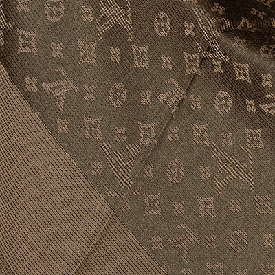 روسری نخ ابریشم ژاکارد لمه دار طرح لویی ویتون RZHA52