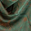 روسری نخ ابریشم ژاکارد لمه دار طرح گل رز RZHA72