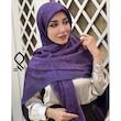 روسری نخ ابریشم ژاکارد لمه دار گل رز RZHA28