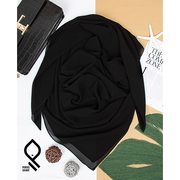 روسری حریر کرپ ساده KRP01