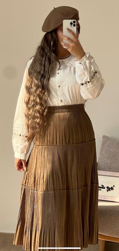 شومیز کتان لینن استین گلدوزی✨