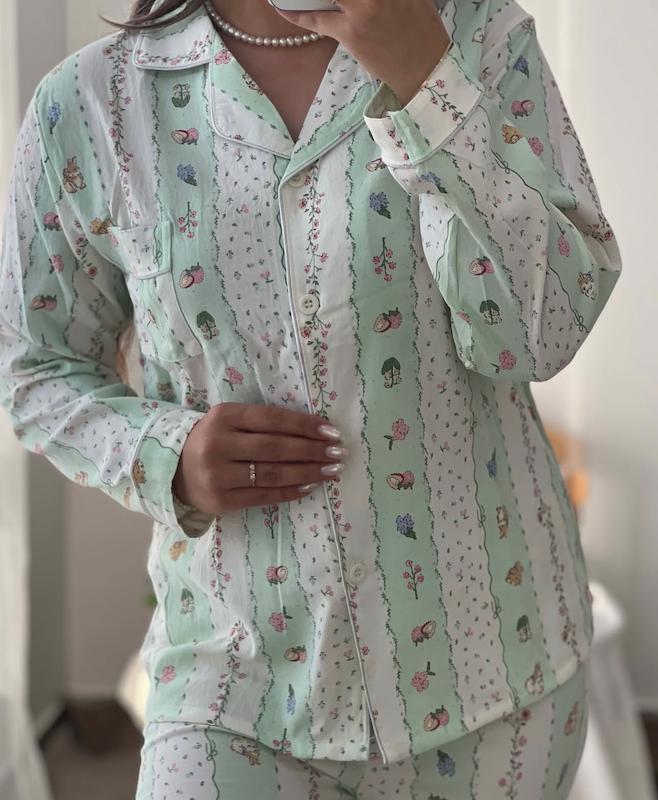 لباس خواب مرزعه توت فرنگی🧺🍓🐇