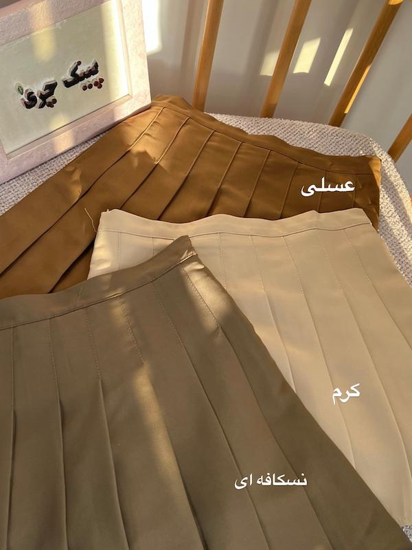 دامن کرپ پلیسه✨🤎🍪