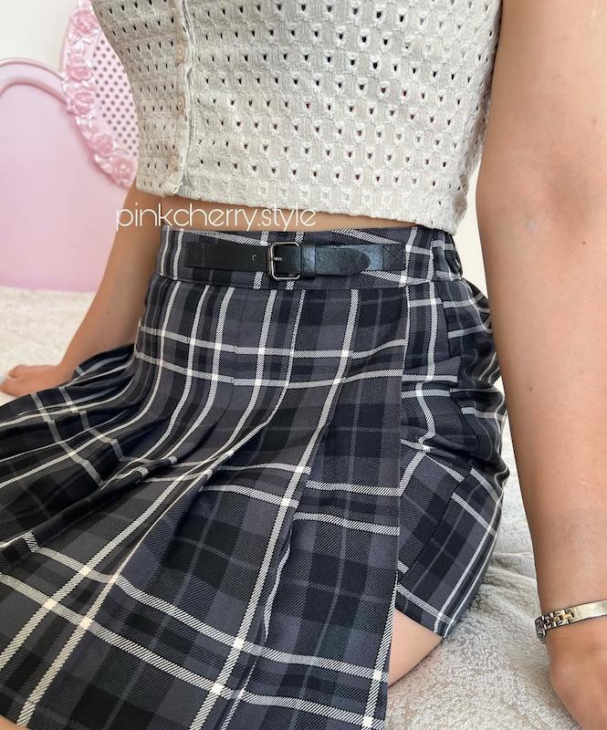 شورتک دامنی چهارخونه