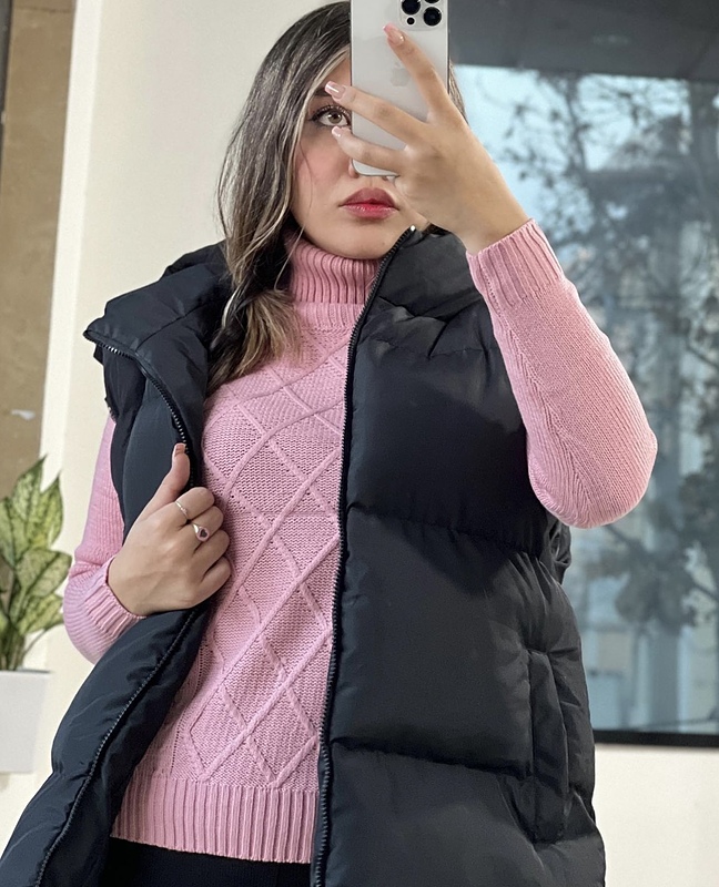 بافته یقه اسکی صورتی🎀