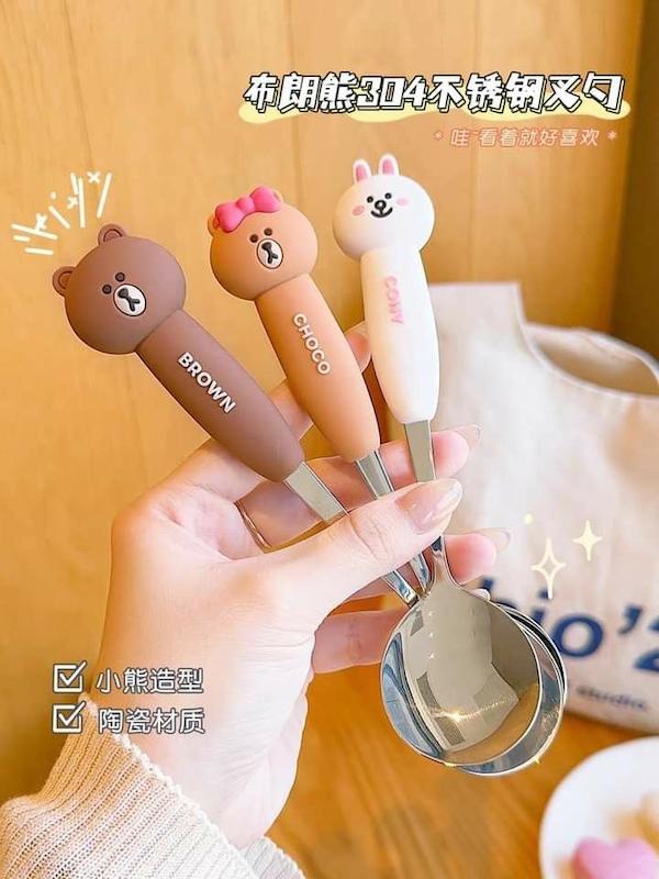 قاشق و چنگال سیلیکونی برند line