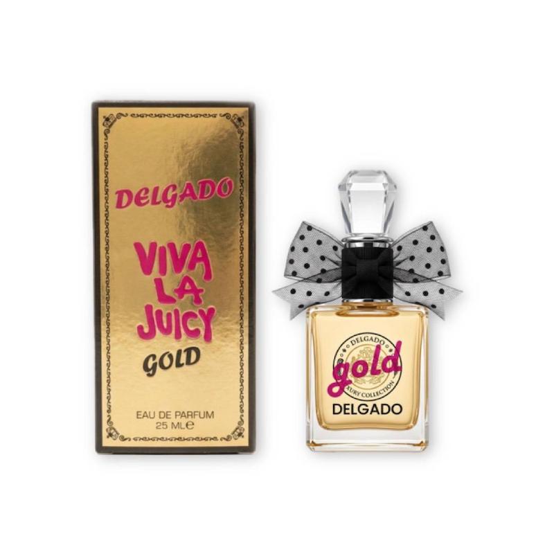 ادکلن زنانه ۲۵ میل دلگادو مدل VIVA LA JUICY GOLD