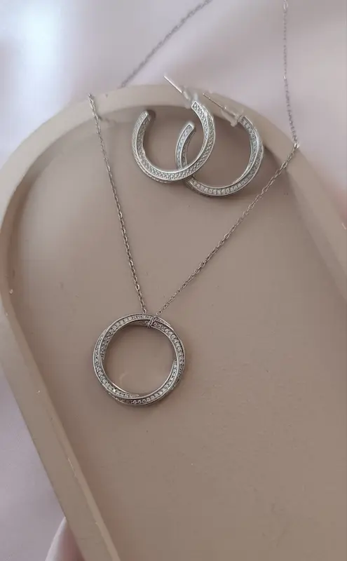 نیم‌ست گردنبند گوشواره حلقه