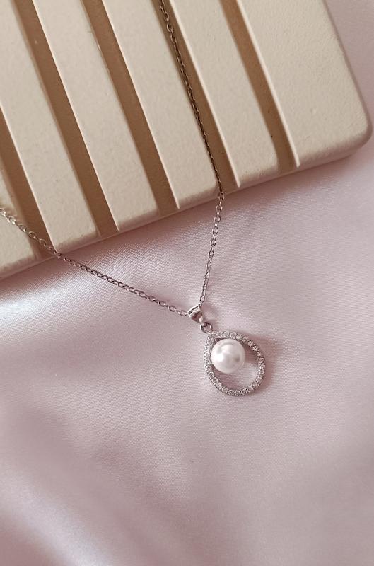 گردنبند جواهری  اشک و مروارید 