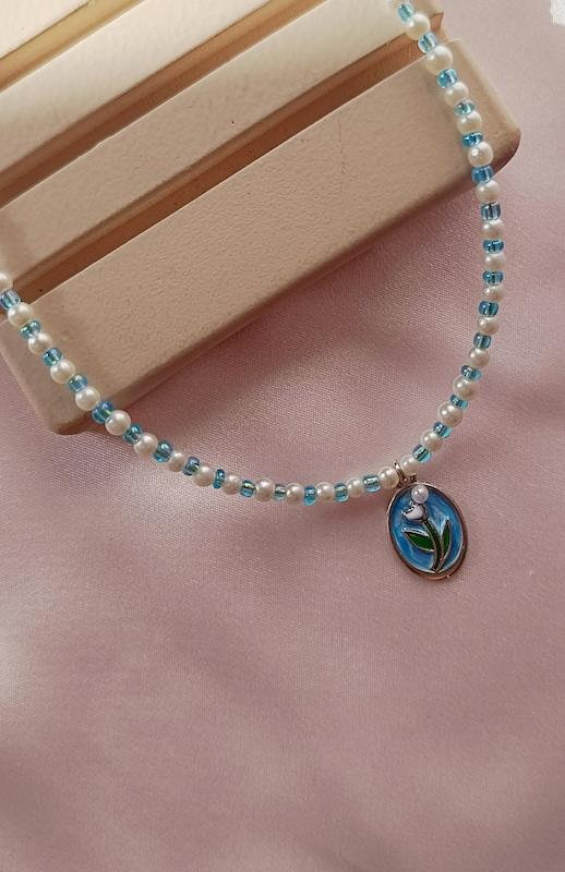 گردنبند سنگ و پلاک میناکاری