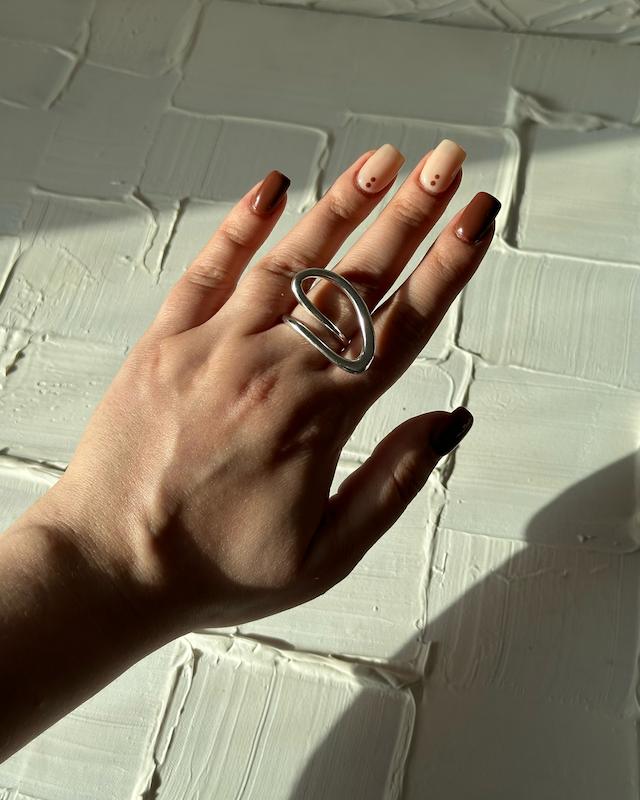 انگشتر آبکاری شده بیضی دفرمه