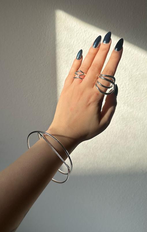 دستنبد آبکاری شده دایره و مربع