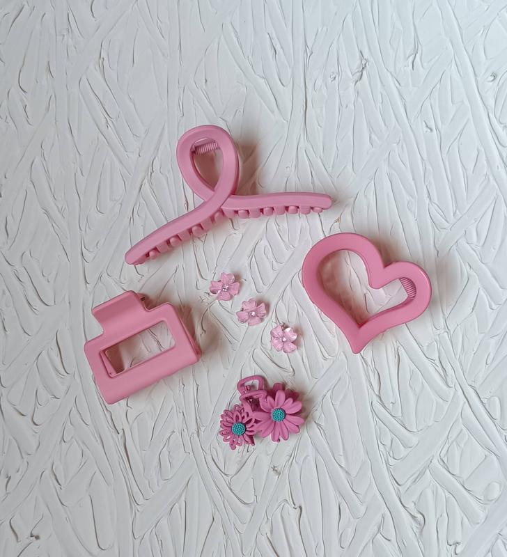 ست کلیپس‌ صورتی ۷ تیکه