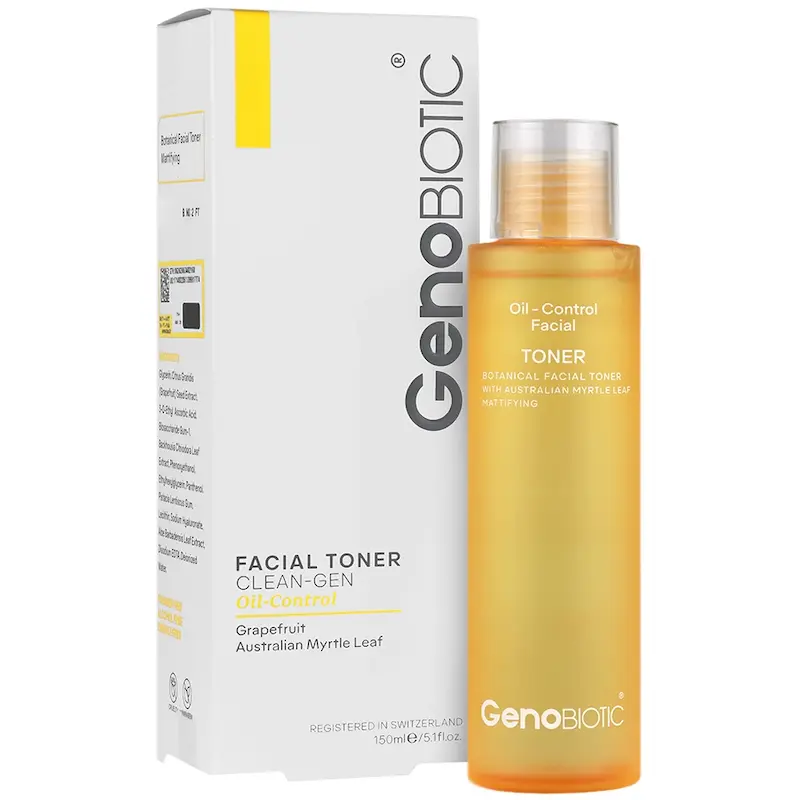 تونر صورت ژنوبایوتیک CLEAN-GEN، تنظیم کننده چربی و براقیت، حجم150میل