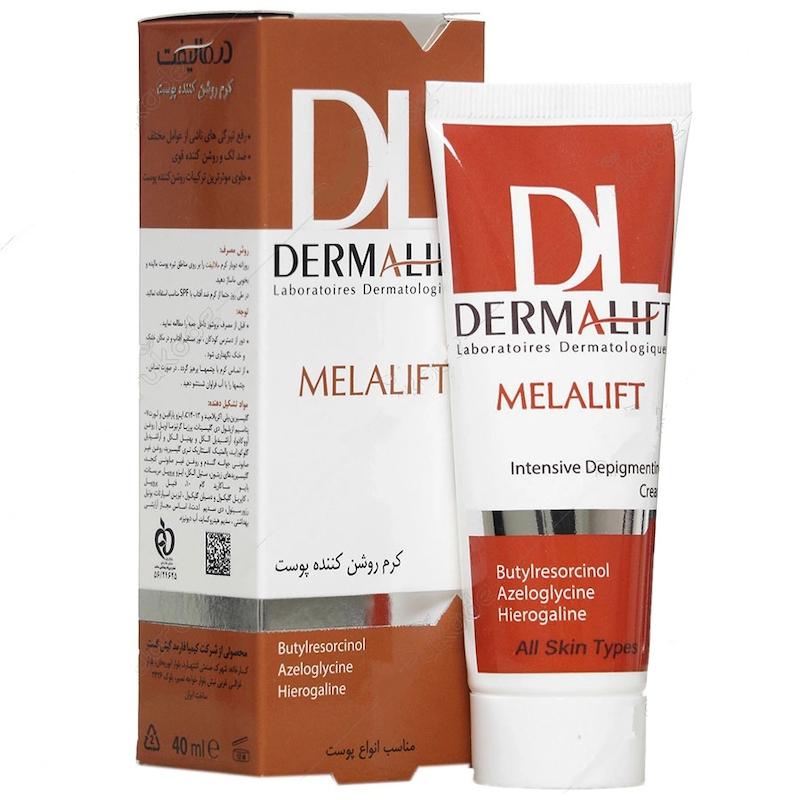 کرم روشن کننده صورت درمالیفت MELALIFT، مناسب انواع پوست حجم 40 میل