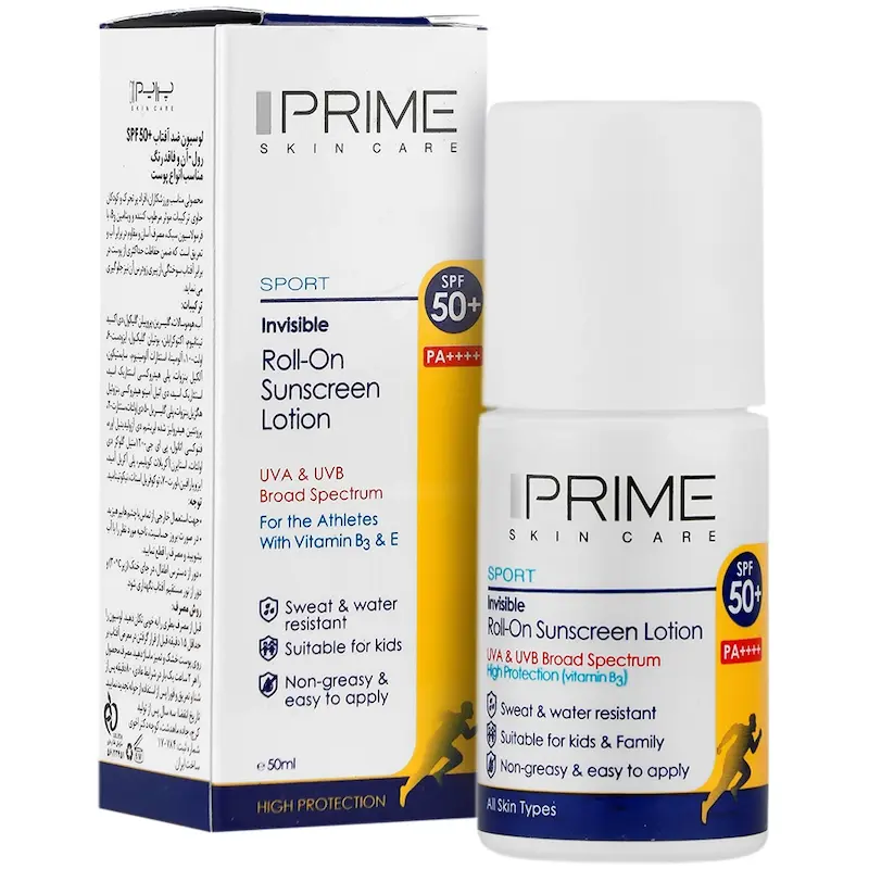 لوسیون ضد آفتاب رول - آن پرایم  SPF50+ PRIME SPORT، مناسب انواع پوست،حجم50میلی لیتر
