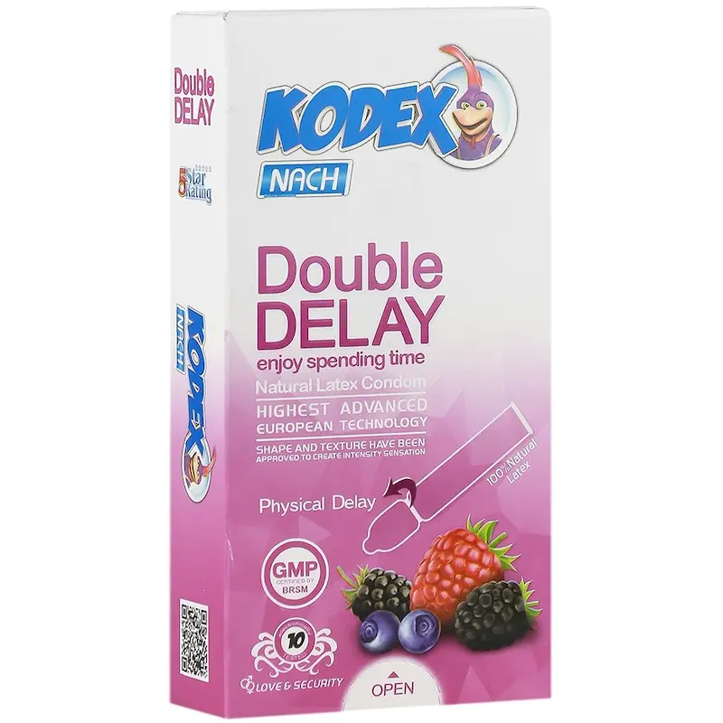 کاندوم ناچ کدکس مدل دوبل دیلی Double Delay، بسته 10 عددی
