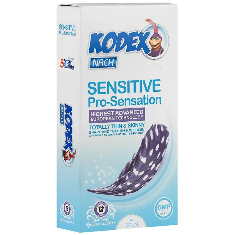کاندوم ناچ کدکس مدل سنسیتیو Sensitive Pro-Sensation، بسته 12 عددی