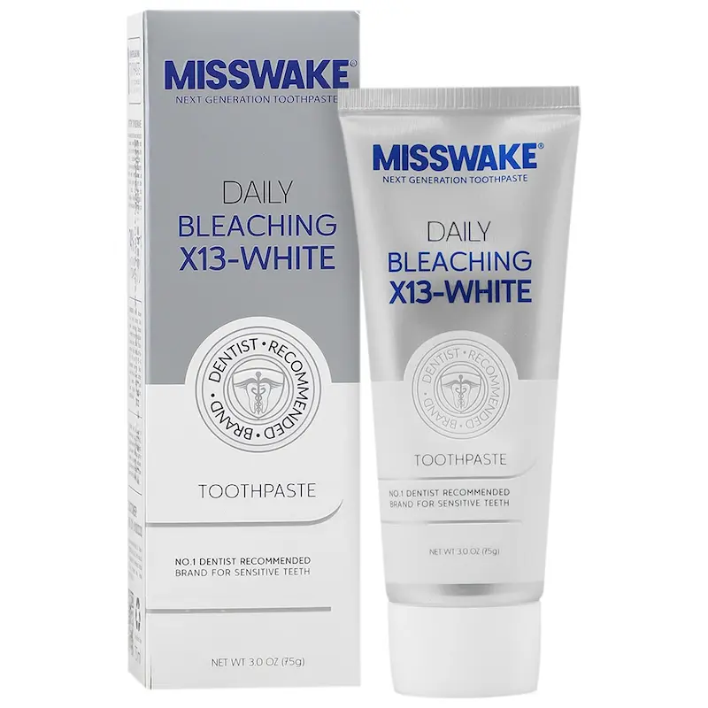 خمیردندان سفید کننده میسویک بلیچینگ BLEACHING X13-WHITE، مخصوص استفاده روزانه بدون ایجاد تخریب در دندان ها، حجم 75 میلی لیتر