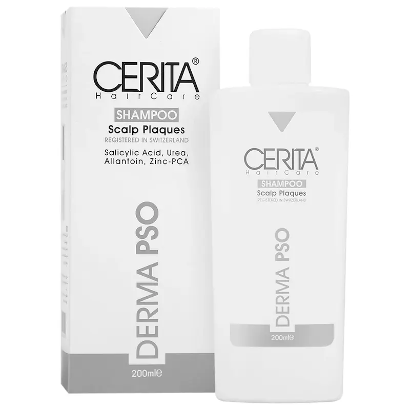 شامپو مناسب کف سر پوسته دار سریتا DERMA PSO، مناسب انواع مو، حجم 200 میلی لیتر
