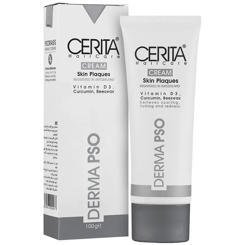 کرم ترمیم کننده پوسته های بدن سریتا DERMA PSO، مناسب پوست های خیلی خشک و آتوپیک، حجم 100 میلی لیتر 