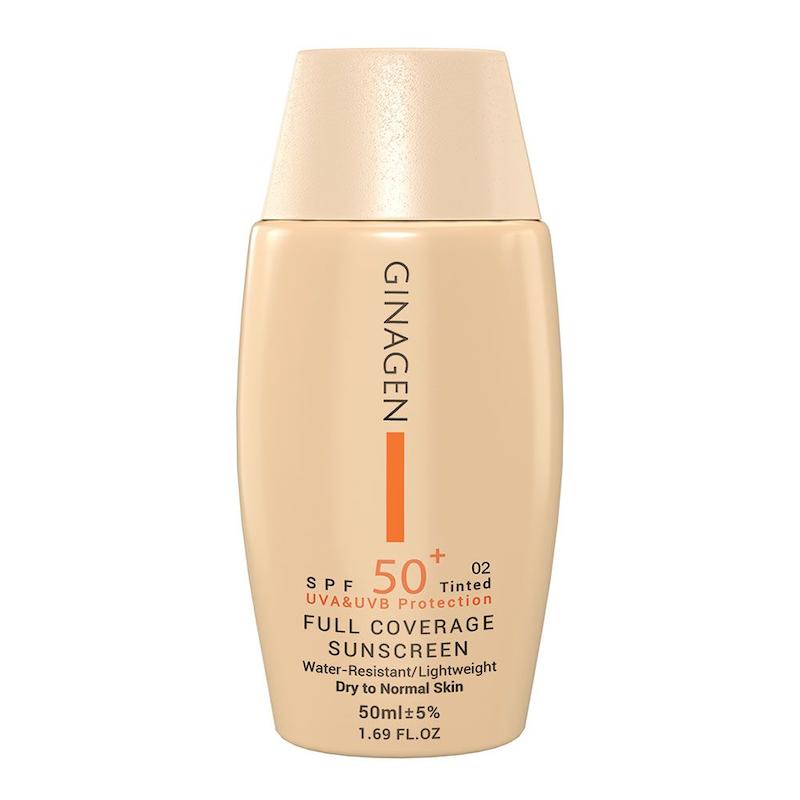 کرم ضدآفتاب ژیناژن - +SPF50 - بژ طبیعی شماره 2 - مناسب پوست خشک و نرمال، حجم 50 میلی لیتر